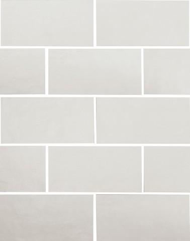 InstaHouse carrelage effet carreau de métro brut ciment format 11,5 x 23,2 couleur blanc Collection Wilson compo