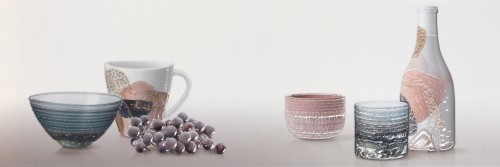 Carrelage frise faïence pâte rouge mat 20 x 60 nature morte fruit Collection Stay InstaHouse APE